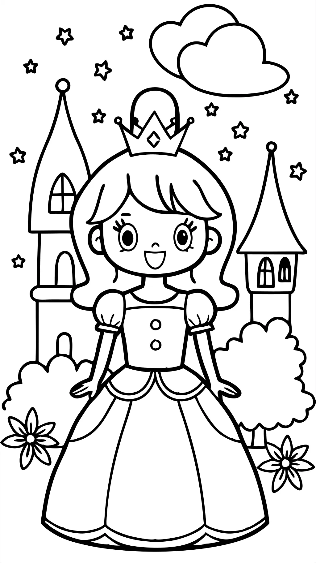 printable coloring page princess